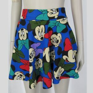 Minnie Mouse Unbranded Bright Colors Minnie Mouse's Face All Over Print Skirt